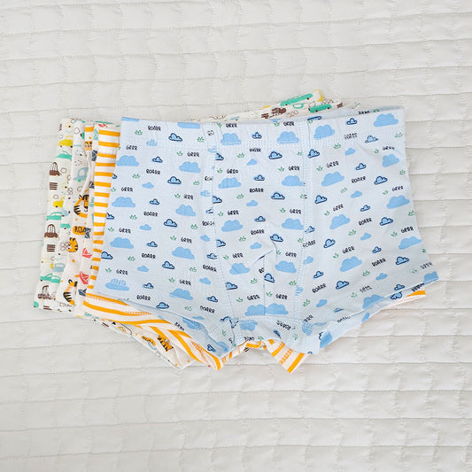 Keebee Organic Cotton Boys Boxer Briefs - Pack of 6