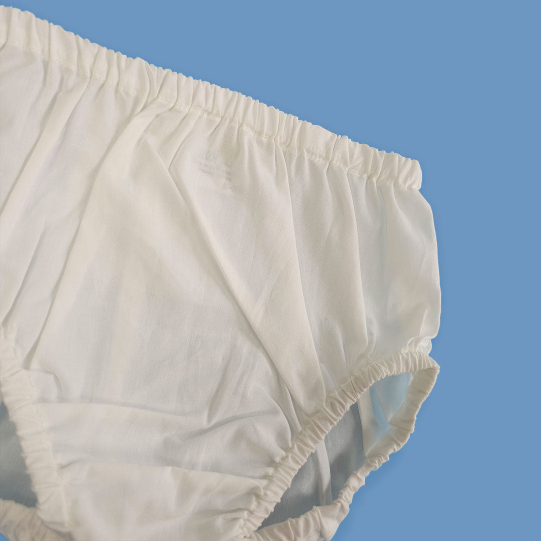 Organic Cotton Solid Diaper / Nappy Cover - White