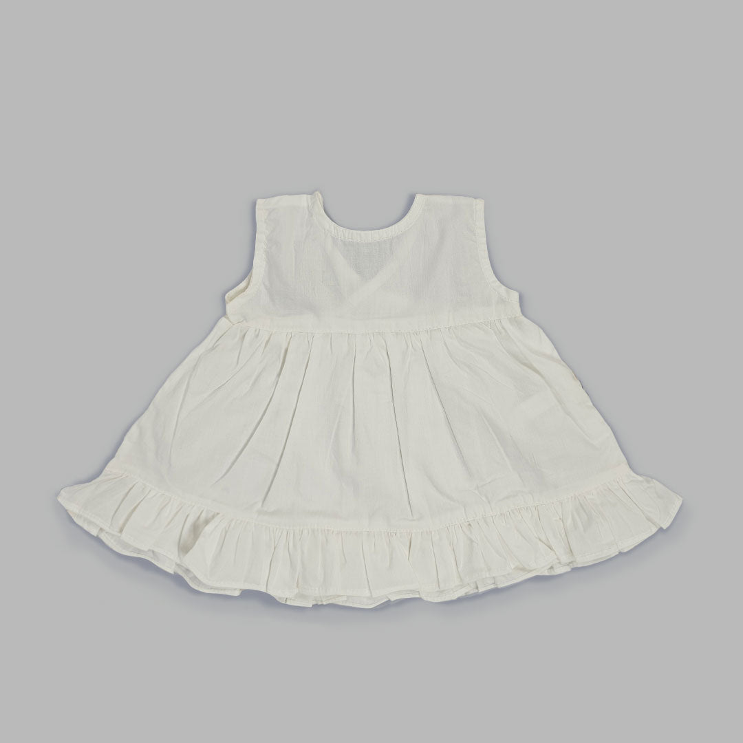 Keebee Organic Cotton Embroidered Newborn Baby Girl Jabla / Dress - Holly