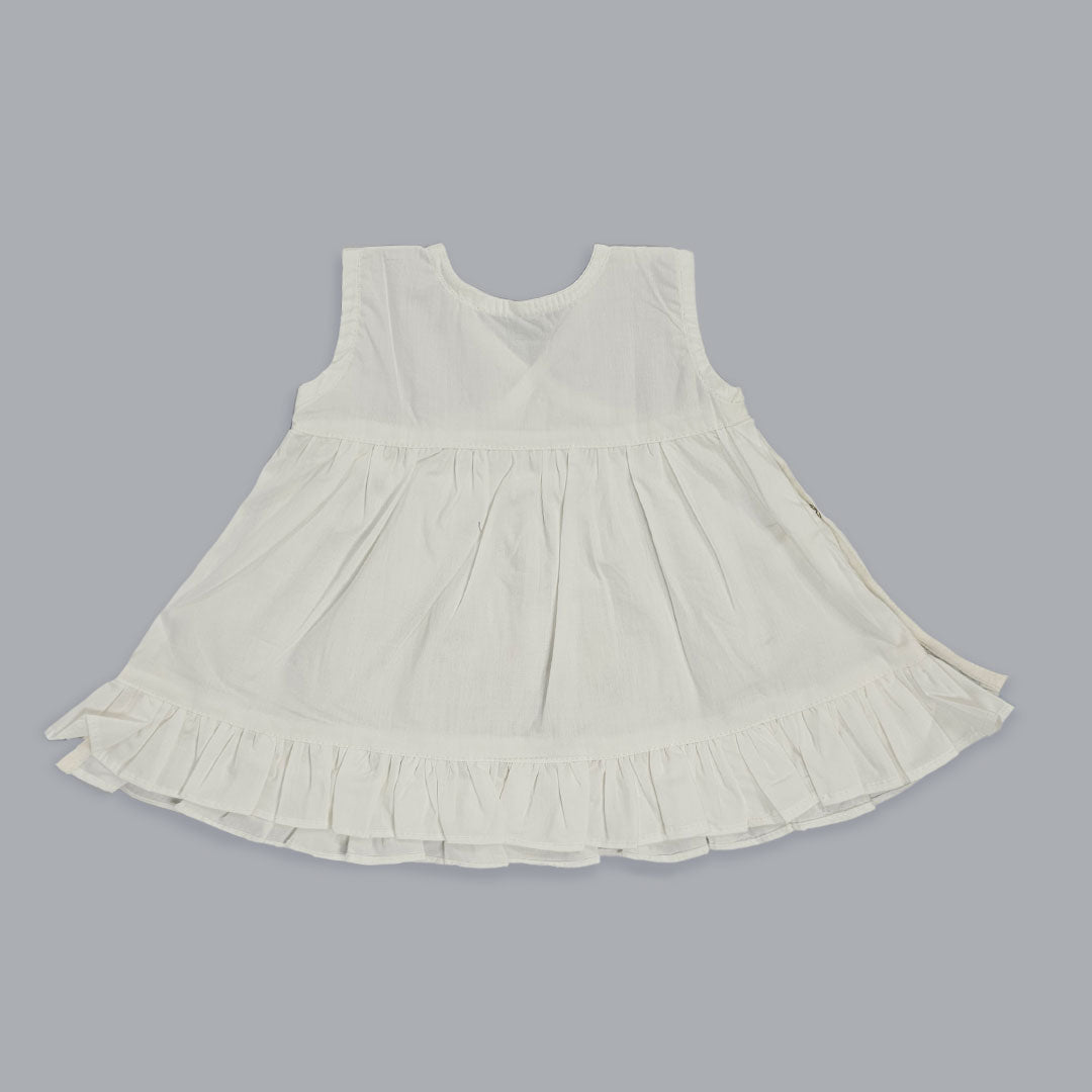 Keebee Organic Cotton Embroidered Newborn Baby Girl wrap Dress - Panda