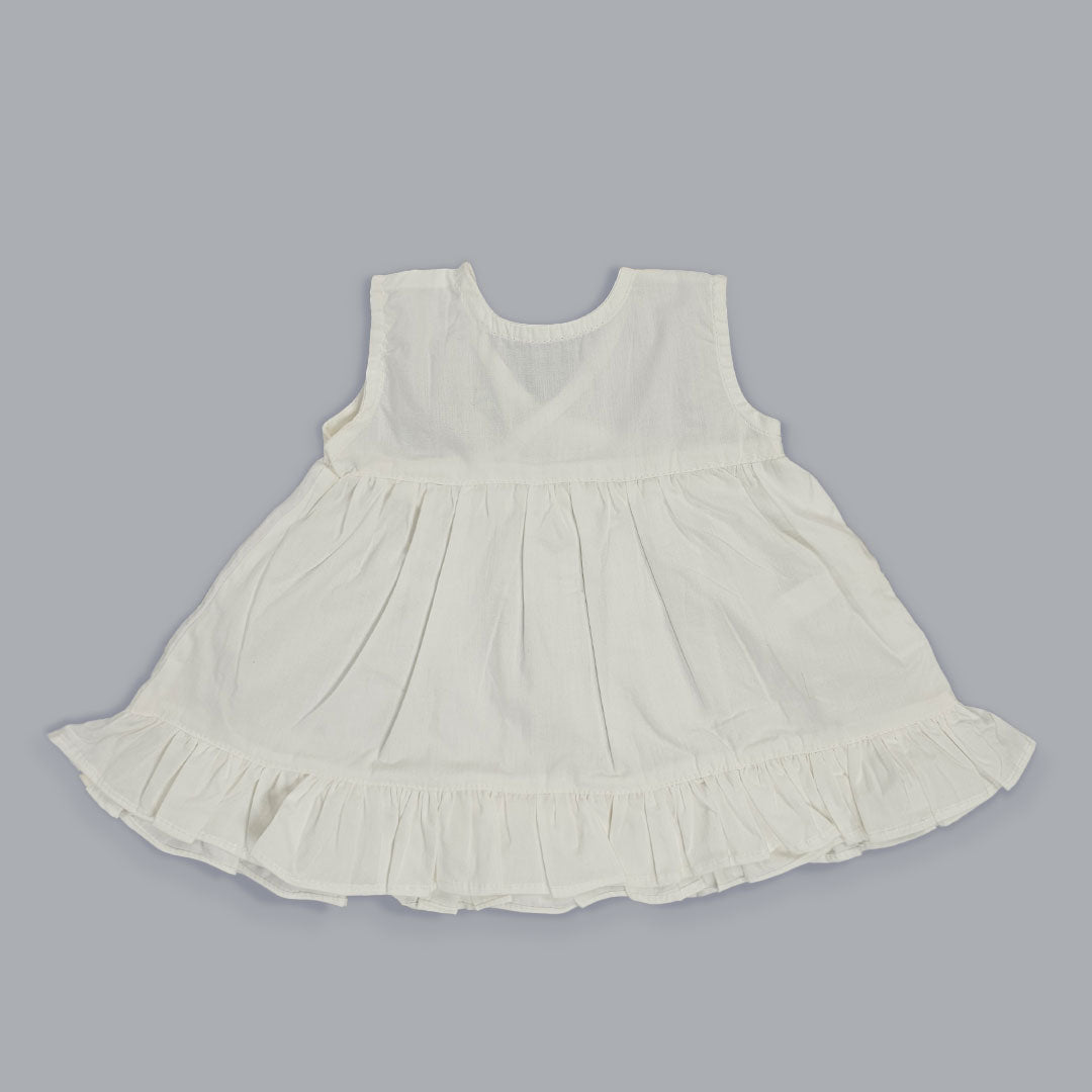 Embroidered Newborn Wrap Dress - Rose