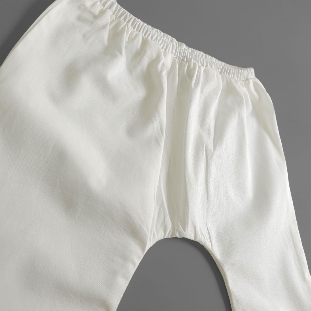 Keebee Organic Cotton Embroidered Red Kurta paired with Pajama Pants - Tiger