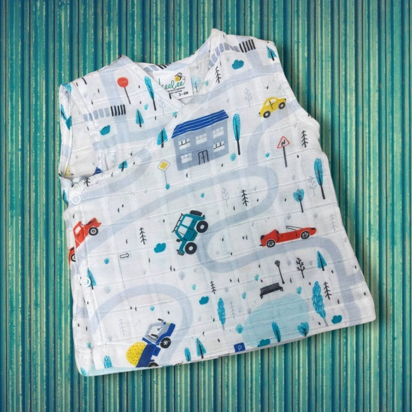 Keebee Organic Cotton Printed Jabla - Tiny Town