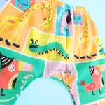 Keebee Organic Cotton Printed Elastic Waist Baby Diaper Shorts - Zoo Crew