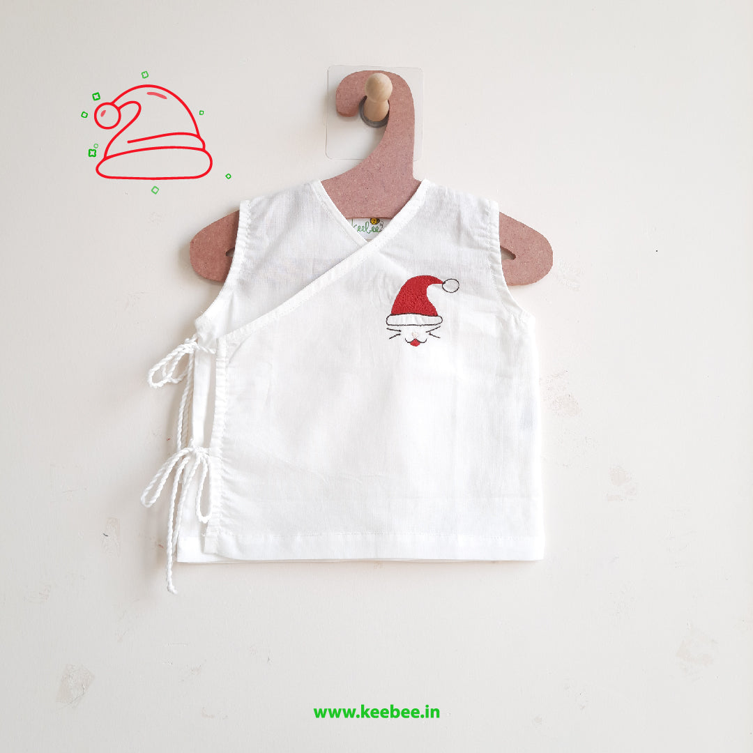 Sleeveless Embroidered Baby Jabla -Merry Cat