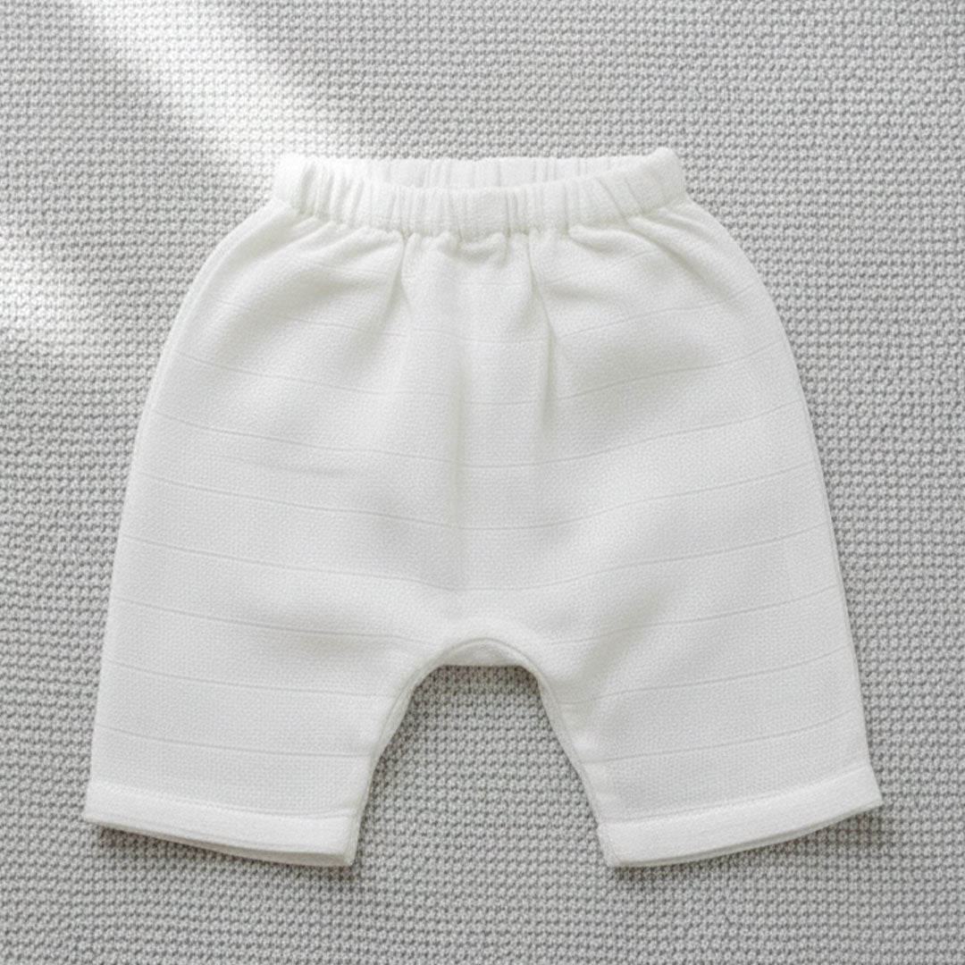 Embroidered White Co-ords & Accessories Set for Baby Boy - Lil Elephant