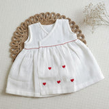 Baby Girl Overlap Dress, Bloomer and Accessories Hamper - Lil Hearts