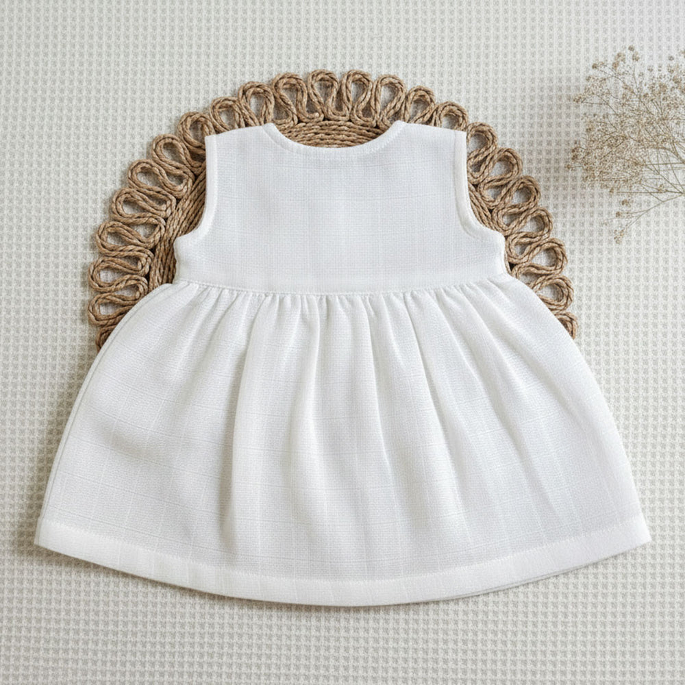 Baby Girl Overlap Dress, Bloomer and Accessories Hamper - Lil Hearts