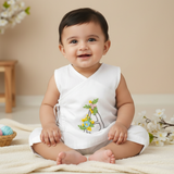 Unisex Baby Embroidered White Jabla - Your Baby's Initial