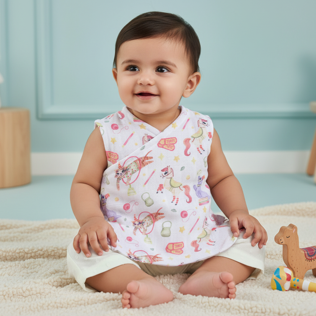 Unisex Baby Printed Jabla - Circus Crew