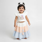 Embroidered Multicolor Girls Lehenga Set - Bloom in Window