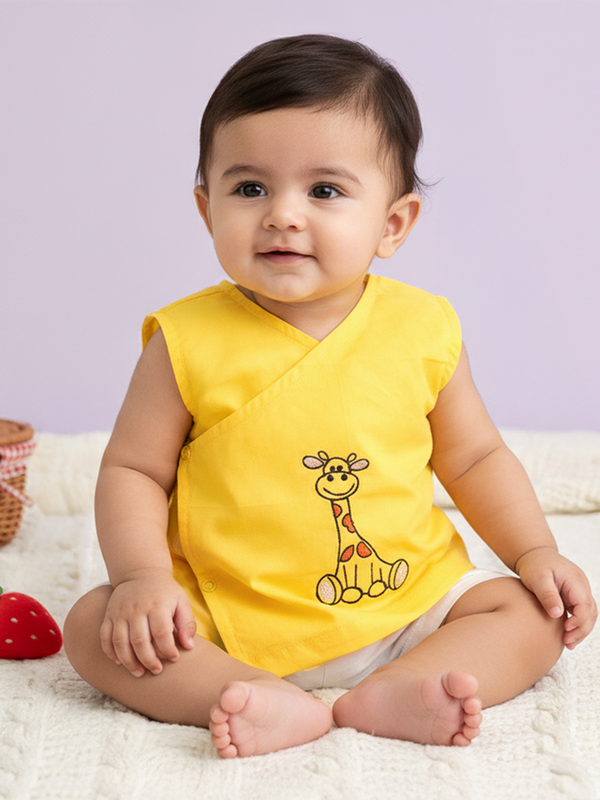 Unisex Baby Embroidered Yellow Jabla - Goofy the Giraffe