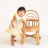 Hand Embroidered Yellow Dress - Blossom