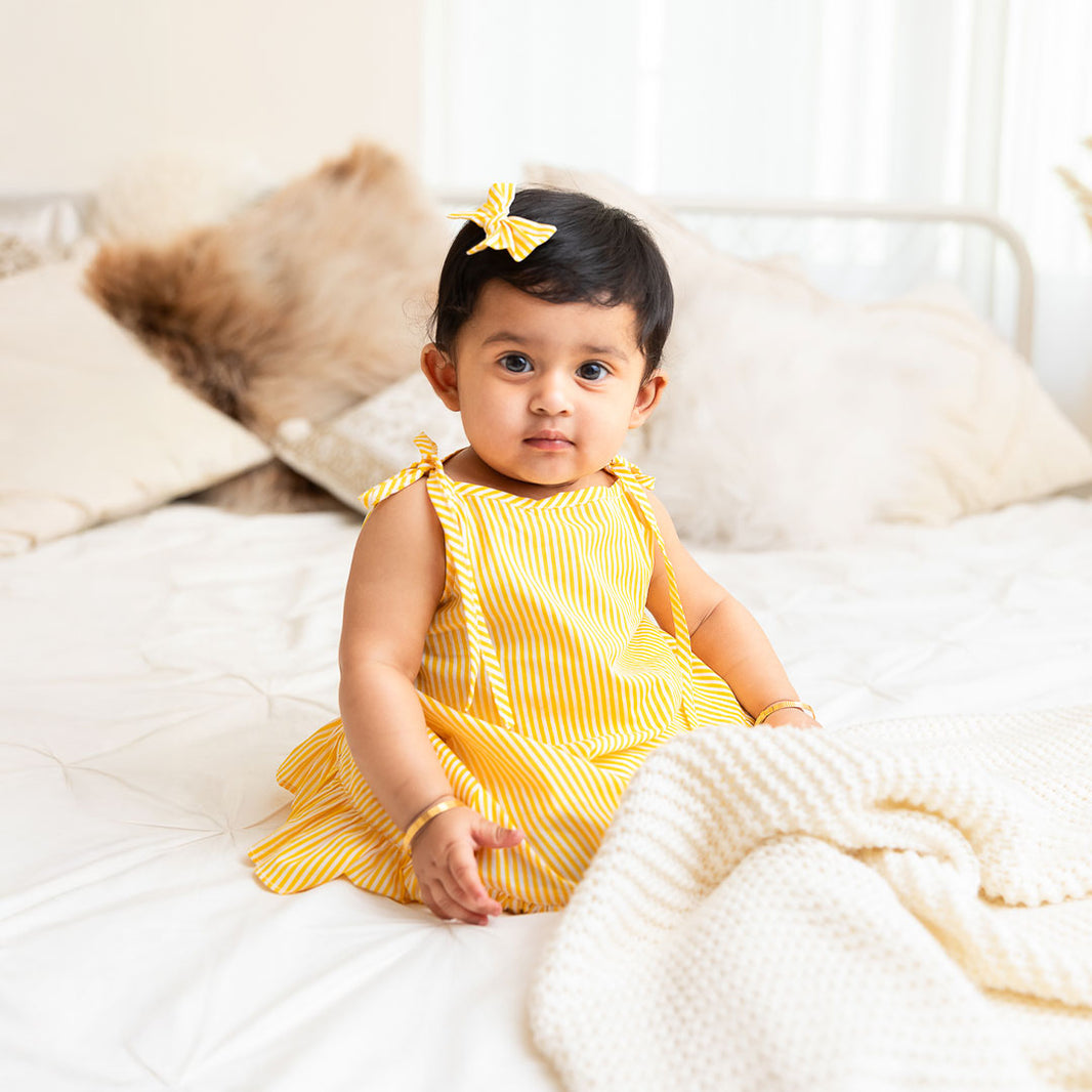 Shop Organic Yellow Newborn Dress Online In India – KEEBEE ORGANICS
