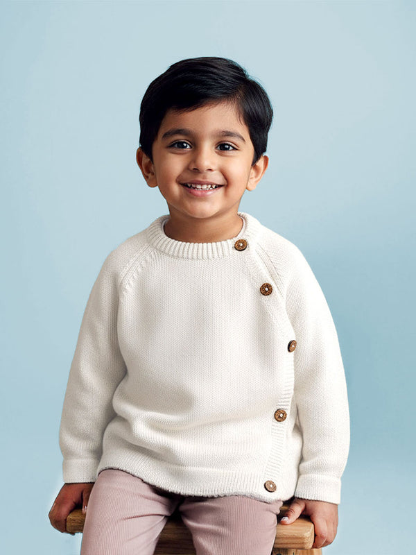Solid Sweater - White