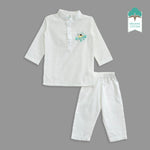 Organic Cotton Embroidered Kurta paired with Pajama Pants - Birdsong
