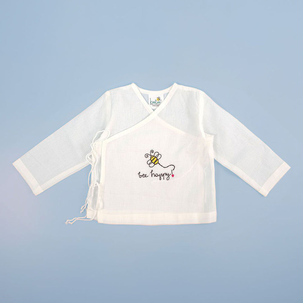 Full Sleeve Embroidered Baby Jabla - Bee Happy
