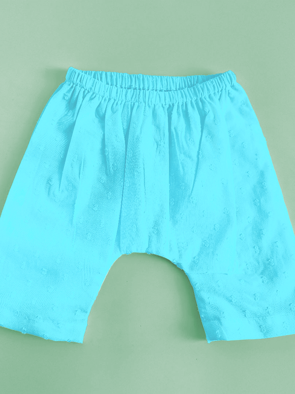 Unisex Baby Elastic Waist Baby Diaper Shorts - Turquoise Blue