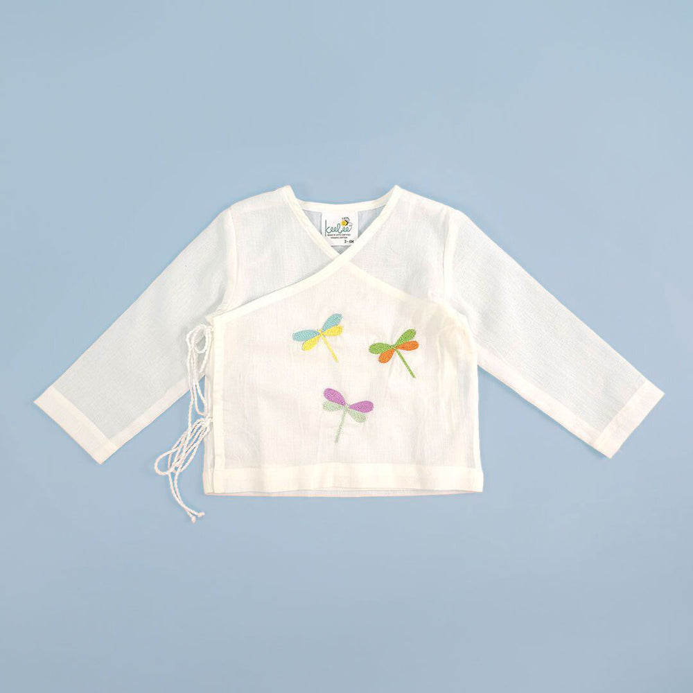 Full Sleeve Embroidered Baby Jabla -Dragon Fly