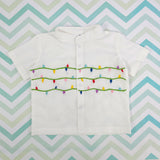 Embroidered Half Sleeve Shirt - Twinkling Lights