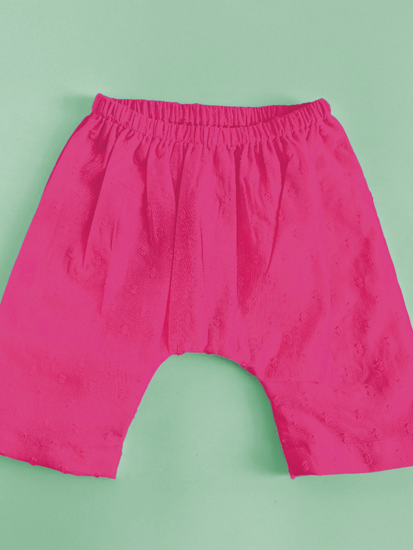 Unisex Baby Elastic Waist Baby Diaper Shorts - Hot Pink