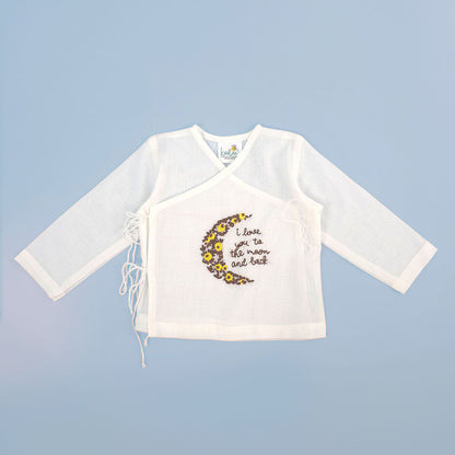 Full Sleeve Embroidered Baby Jabla - Love You to The Moon and Back