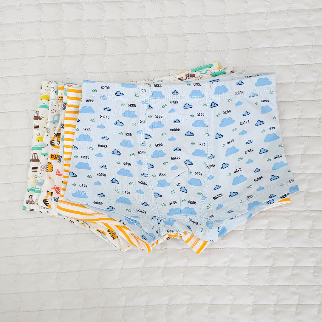 Keebee Organic Cotton Boys Boxer Briefs - Pack of 6