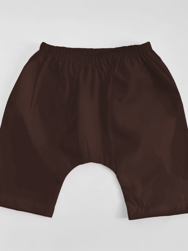 Unisex Baby Elastic Waist Baby Diaper Shorts - Choco Brown