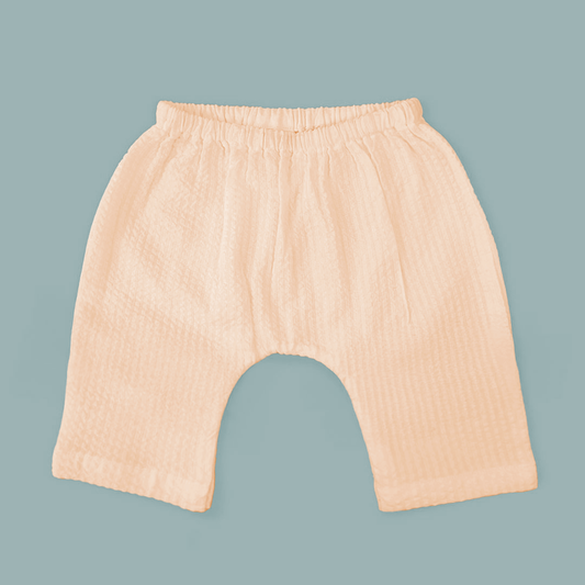 Keebee Organic Cotton Solid Elastic Waist Baby Diaper Shorts - Sweet Peach