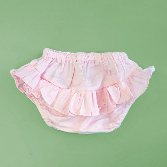 Keebee Organic Cotton Ruffled Baby Girl Bloomer - Baby Pink