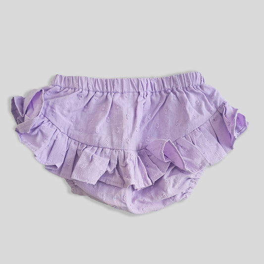 Keebee Organic Cotton Ruffled Baby Girl Bloomer - Lilac
