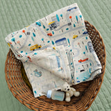 Printed Swaddle/Towel - Tiny Town