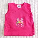 Unisex Baby Embroidered Hot Pink Jabla - Spring Bunny