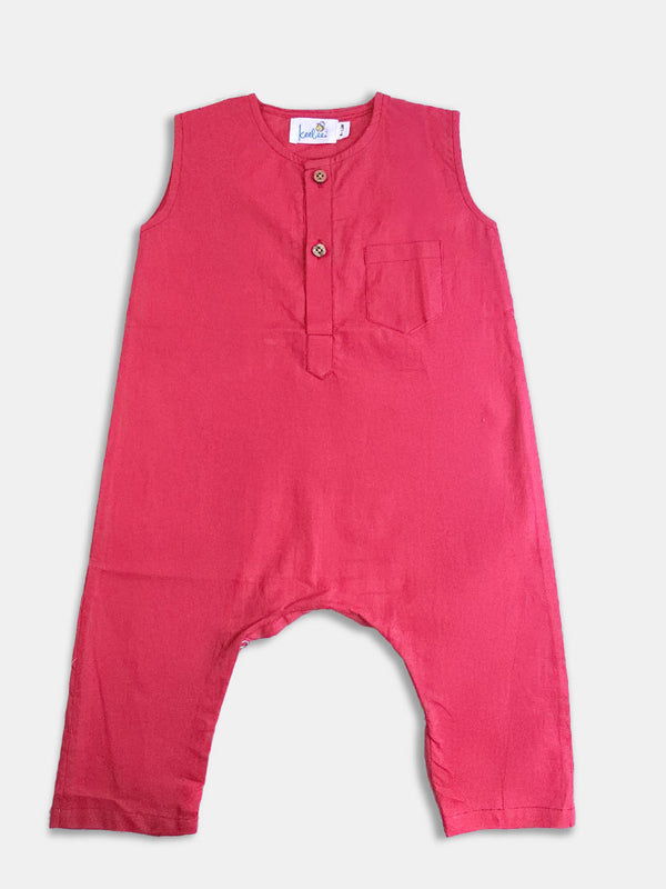 Full Length Romper - Red