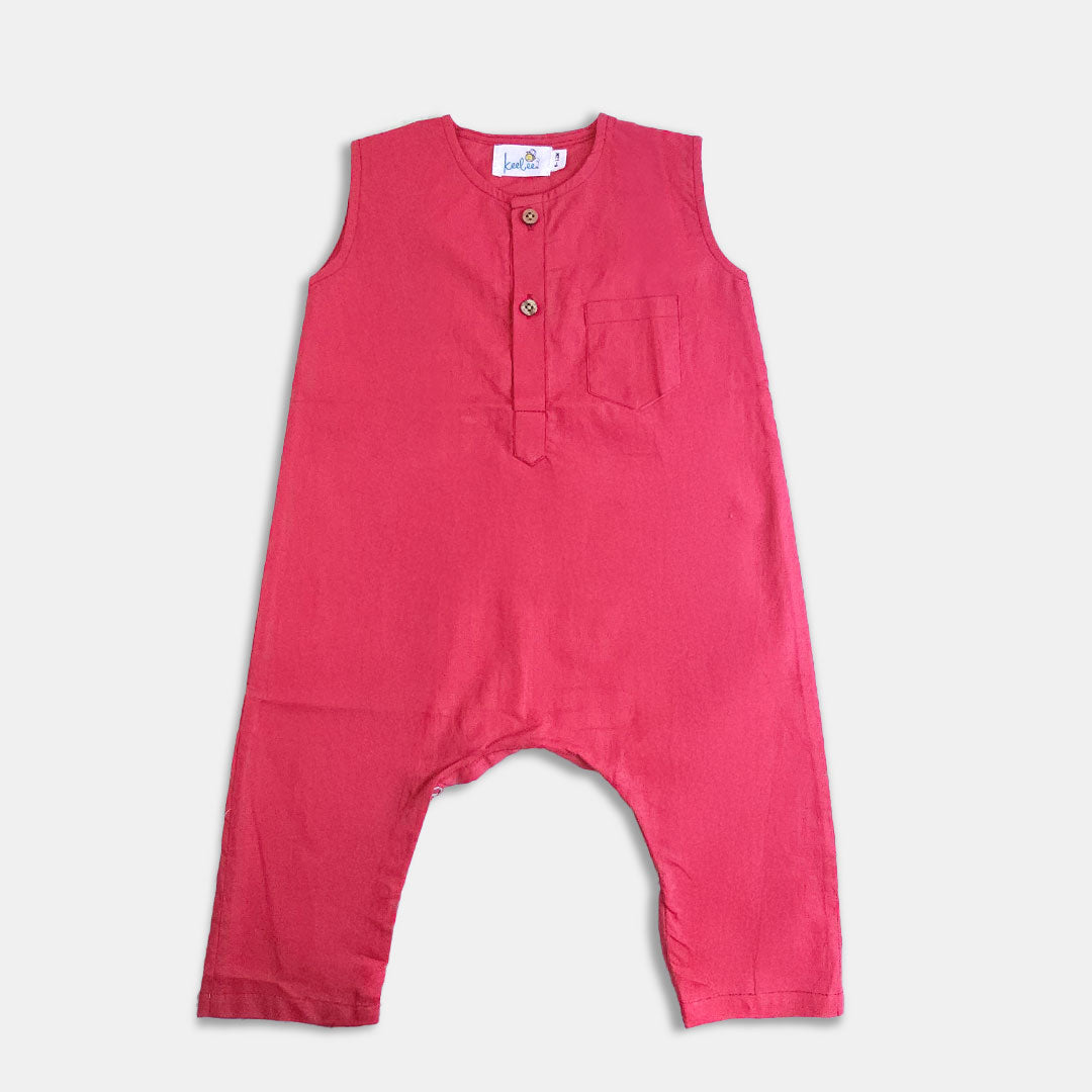 Full Length Romper - Red