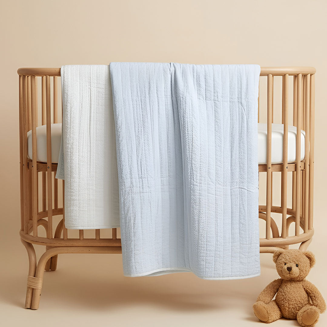 Keebee Organic Cotton Quilt - Ocean Blue