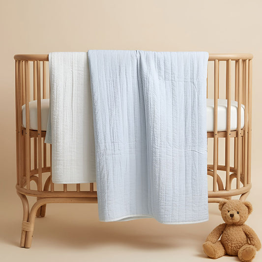 Keebee Organic Cotton Quilt - Ocean Blue