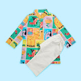 Printed Multicolor Kurta paired with Pajama Pants - Zoo Crew