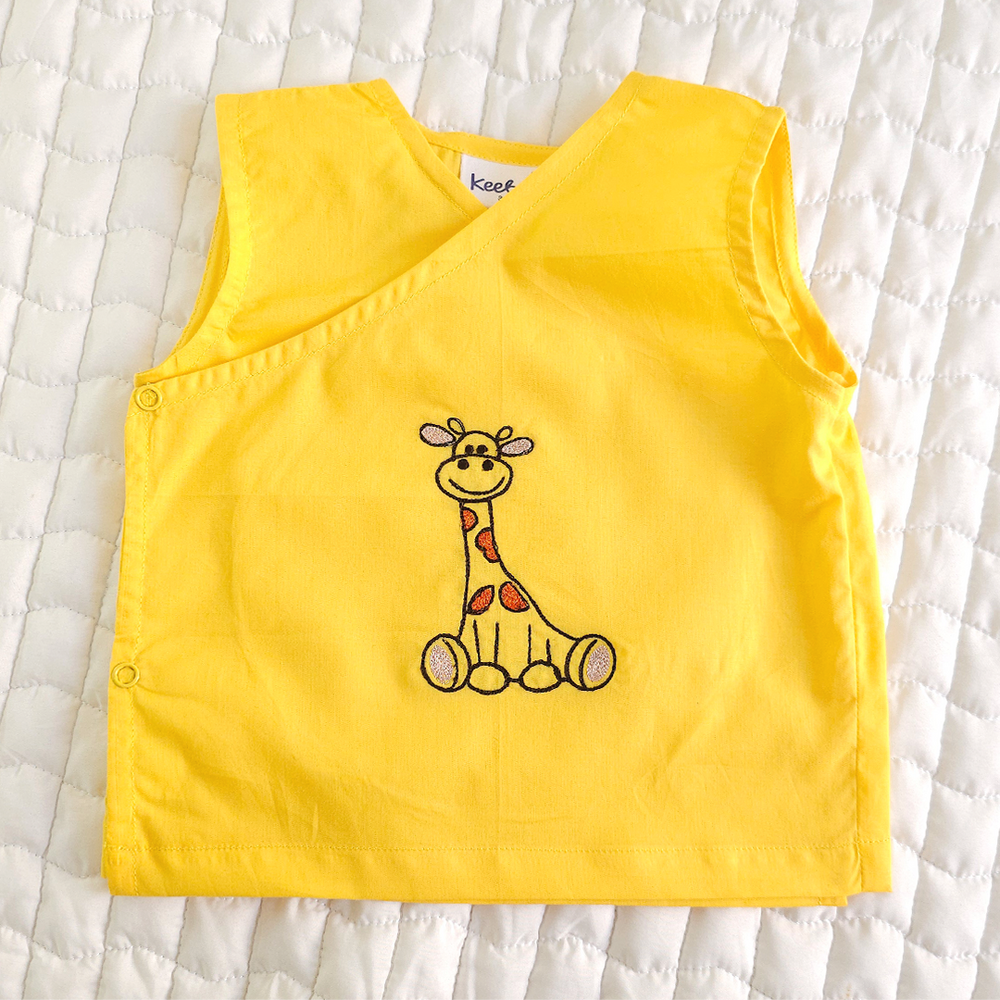 Unisex Baby Embroidered Yellow Jabla - Goofy the Giraffe