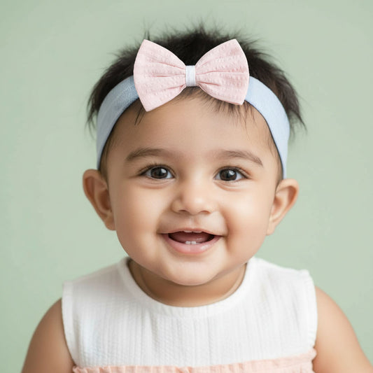 Keebee Organic Cotton Solid Classic Bow Headband - Multicolor