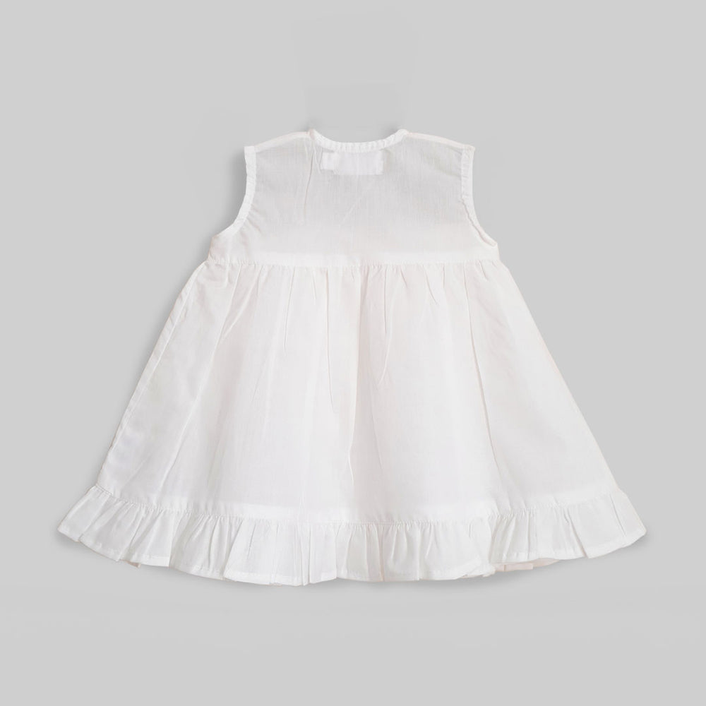 Solid Wrap Dress - White