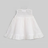 Solid Wrap Dress - White