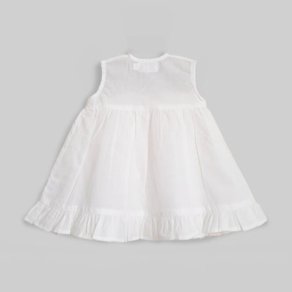Solid Wrap Dress - White