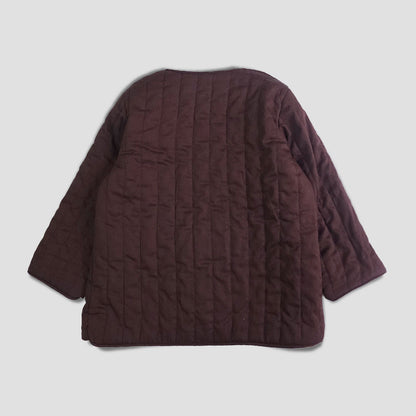 Choco Brown Button Up Quilted Jacket