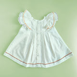 Embroidered White Iris Dress - Butterfly