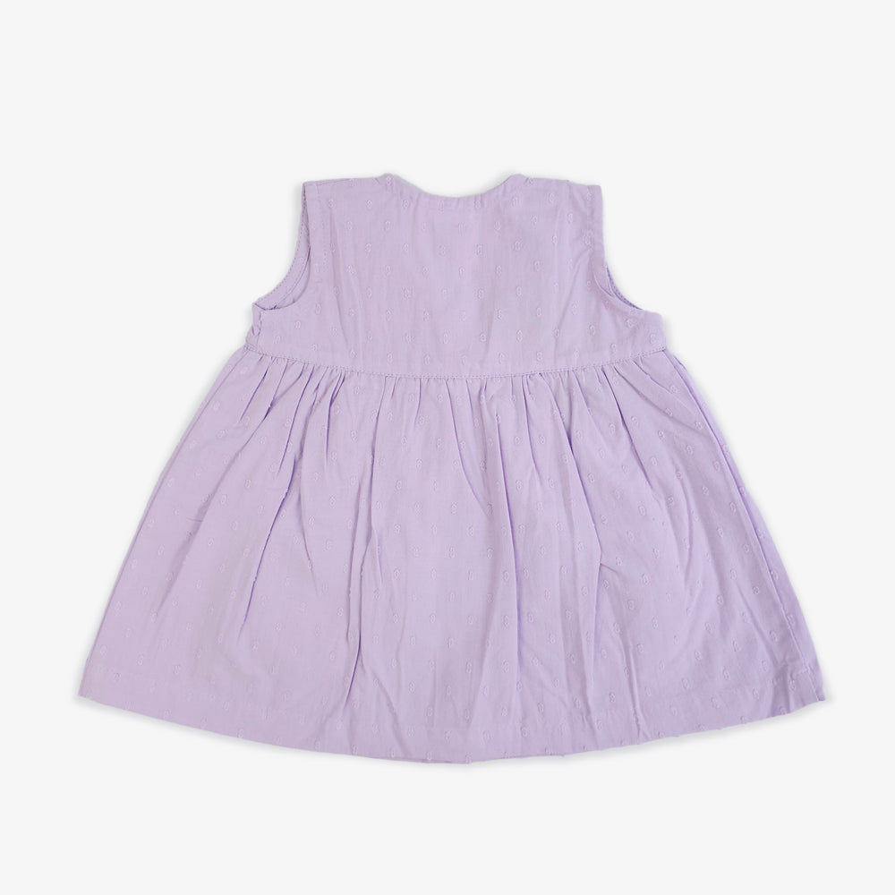 Hand Embroidered Lilac Dress