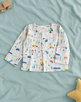 Kids Unisex Full Sleeve Lounge Nightsuit Pajama Set - Tiny Town