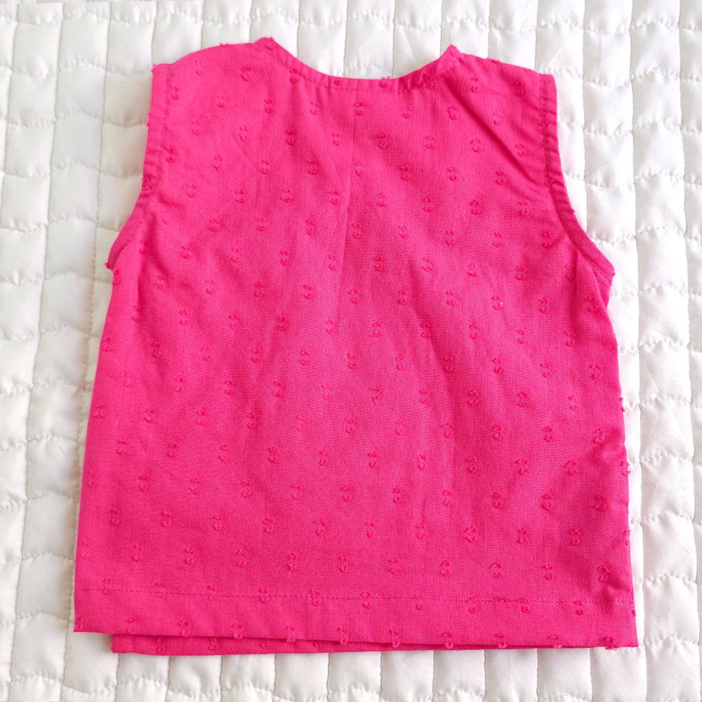 Unisex Baby Embroidered Hot Pink Jabla - Spring Bunny