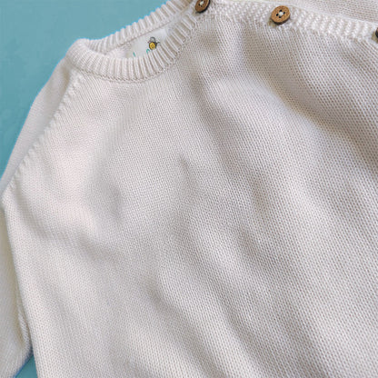 Solid Sweater - White