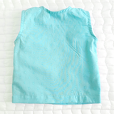 Unisex Baby Embroidered Turquoise Blue Jabla - Lemons and Leaves